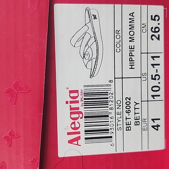 Alegria Betty Hippie Momma Peace Sign Multi Color Sandals New In Box - Picture 11 of 11